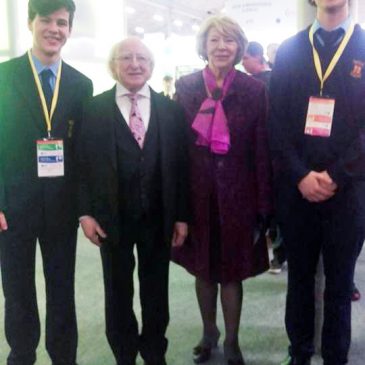 Patrician BT Young Scientists meet President Higgins