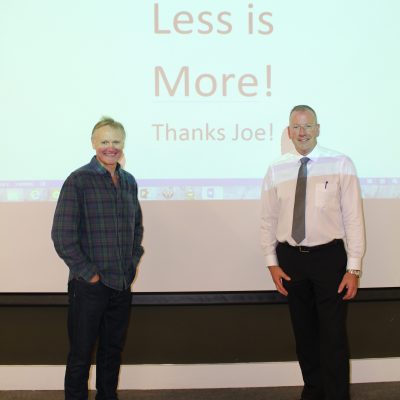 Joe left Mr Moloney with a very important message...