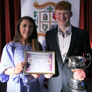 Senior Sports Star: Kevin Crowley with Ms Nugent