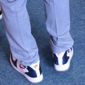 Paddy Zhuang had a interesting choice of footwear...
