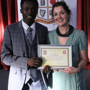 Pastoral: Benjamin Adebesin with Ms Byrne